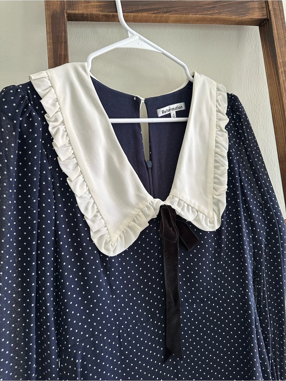 Reformation Edalene Dress Polka Dot - Picture 7 of 10